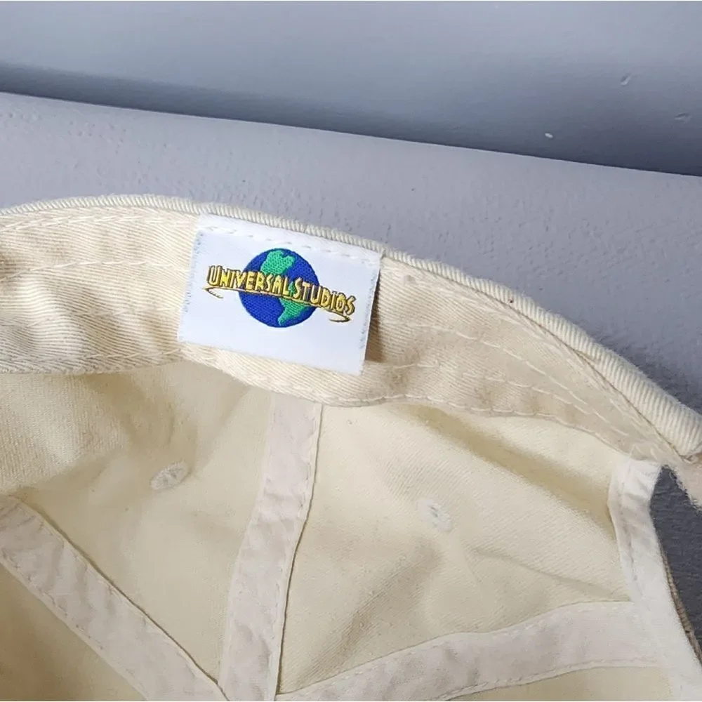 Universal Studios Cream Embroidered US Hat Adjustable Hook And Loop Closure